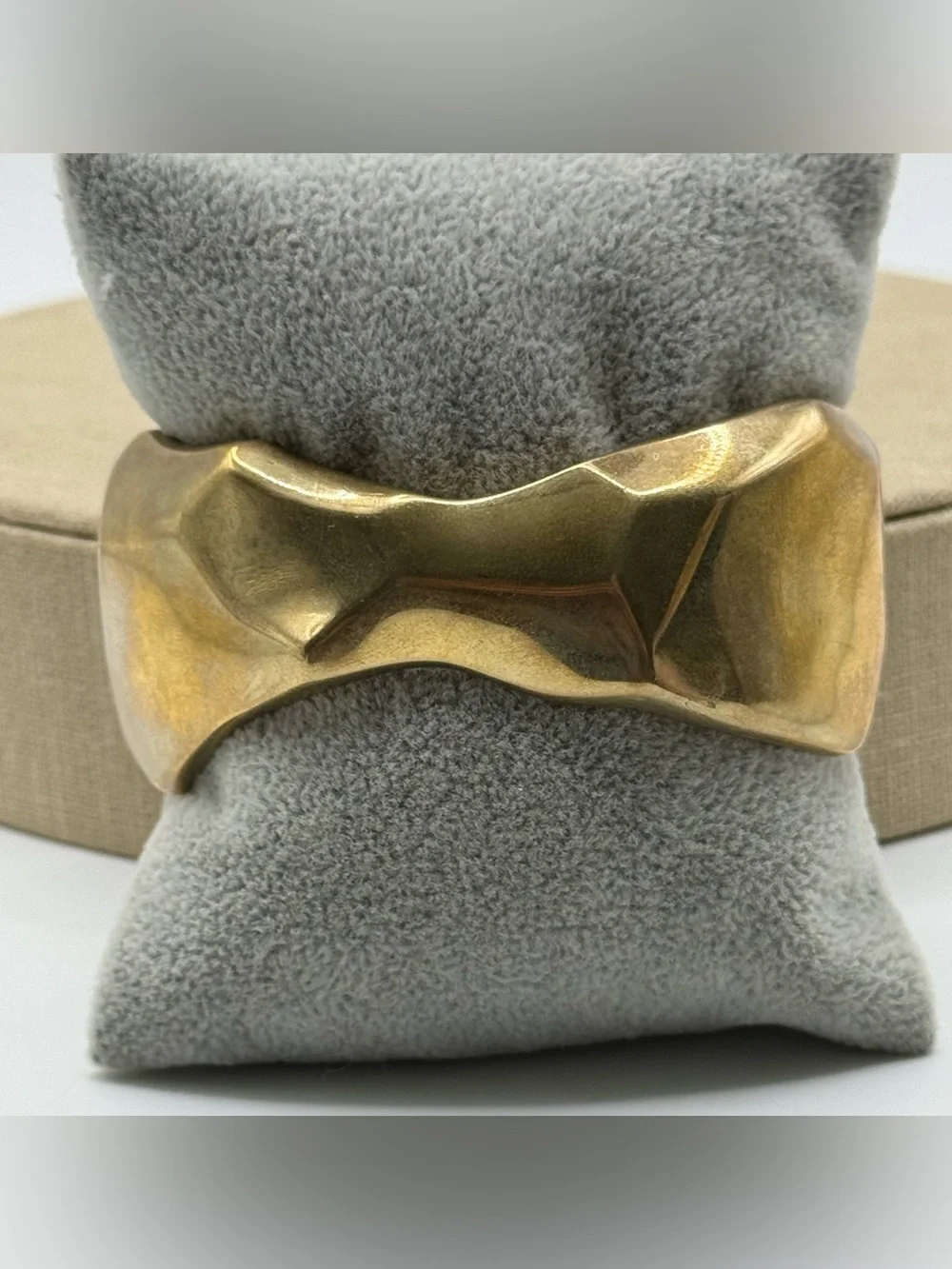 RLM studio solid brass Sculpted Metal Cuff Bracelet in Gold Tone